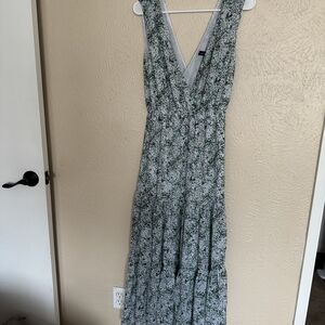 Banana Republic Green Floral Maxi Dress